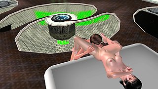 Animated 3D Porn - Two Lesbian Girls Pussy Licking Ass Fingering Fingering Pussy in Spaceship