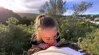 Strangers Join Us for a Public Blowjob
