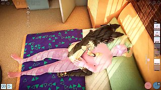 Our apartment - 3D anime game features a cowgirl orgy scene