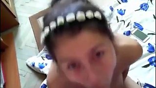 Female police officer giving blowjob to the young man she detained: Big Ass, Blowjob  Amateur Porn