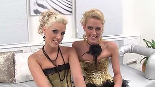 Blanche Bradburry and Chelsey spread their big asses for BBC