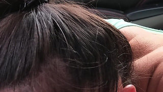 Wife's Friend Help Me with Cumshot in Car - Cheating POV