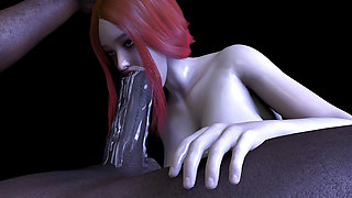 Hot Hentai Redhead Girl With Giant Boobs Pounded By Black Monster Cock