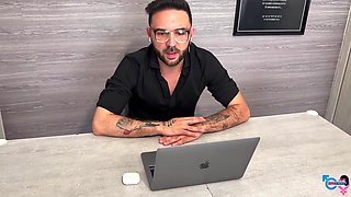 Verified Amateurs In Secretary Disturbs Her Boss In A Video Meeting Because She Wants To Get Her Ass Pounded!