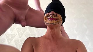 Stepmom Gives Stepson Blowjob and Swallows Cum - TaniaMilf Oral Creampie