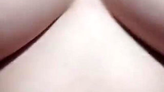 Pissing,dirty talk and boobs play in black and white pantyhos