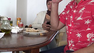 Kinky Turkish Step Mom Swallows Step Sons Cum for Breakfast