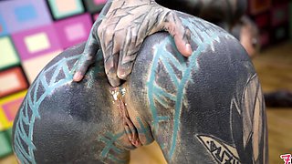 Tattoo couple hard pov anal sex