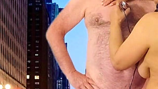 Hot Public Night Shave with Garabas and Olga