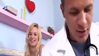 Cute brunette and friend get big cock