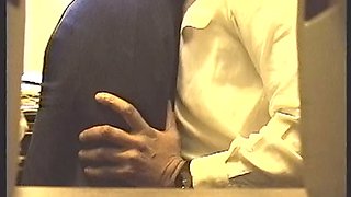 Secretary fucks boss in the office and gets cum in pussy