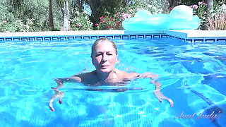 Auntjudys - Horny 64yo GILF Mrs. Marta Gets Naughty by the Pool
