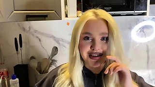 Rushed over to see magnificent blonde, jizz in mouth during