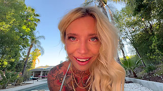 My POV with Tattoed Blonde Babe Kitt Jones