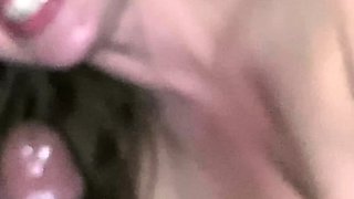 Lad sucks big cocks in an interracial threesome