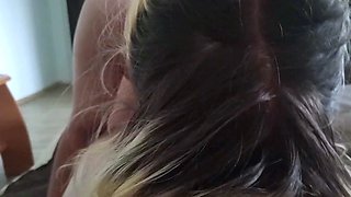 Small-Titted Celebrity Sucks a Big Cock