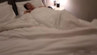 Tied Of Wanking, a Horny Guy Decided To Fuck His Sexy Busty Stepmom, Who Was Sharing Bed With Him