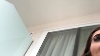 horny amateur preggo fingering snatch in this homemade solo