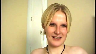 Cute girl rubbing her duck