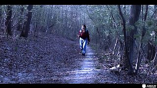 Valentina Nappi Frozen & Facefucked Hard in the Woods - Hypnotized Slut Used Rough