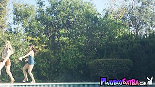 Arousing lesbians Charly and Jazlyn play tig