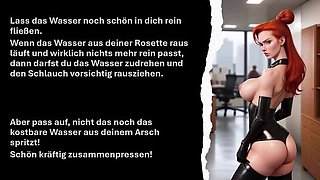 German Mistress Makes You Clean Your Ass - Anal Enema Punishment & JOI