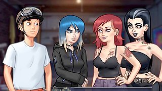 Steamy goth babes in summertime saga - Eve's route