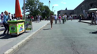 Amateur chicks voyeur fucking in public place