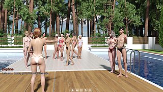 My Dorm 168 - Topless Pool Meeting