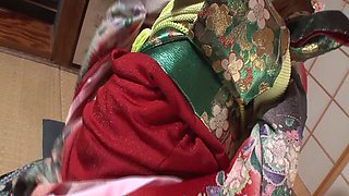 Sexy Japanese Girl Masturbates with Passion in Front of a Guy