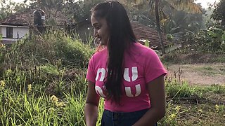Adorable Asian college girl enjoys some naughty outdoor fun