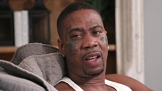Chocolate God and Slim Poke fuck Cassidy Luxe in intense dp