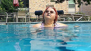 Nurse Vicki Models Her New Bikini by Pool Flashes You Then