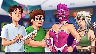 MissKitty2K's insatiable summertime saga continues with part 60 featuring big-boobed mom and her stepsister