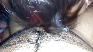 First time aunty having sucking my big cock.