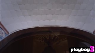 Big melons mommy posed and showed nice bum