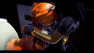 Furry Hentai - Anubis the Dogboy with a Foxygirl in a Toilet - Japanese Asian Manga Anime Film Game Porn