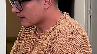 Secretary Fucks Her Boss's Stepson on the Office Desk, Nerd Boy Has a Big Cock! Daniela Andrea & Pipe Boy