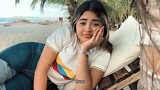 Amateur Latina Teen Yohamedi Surprise Blowjob and Doggy Style Fucking on Beach