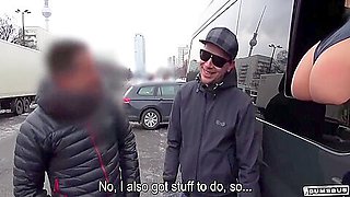 Booty Licious - German teen 18+ Takes Rough Fucking In The Van 11 Min