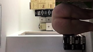 Crossdresser Twink Shows Off at Work