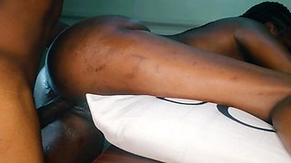 Nasty Bitch Riding Cowgirl and Deep Throat Suck 2 African BBC