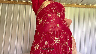 Hira's Erotic Saree Dance - Sari Wearing ASMR - Teasing Belly & Butt Shake