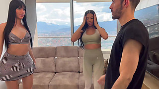 Training My Stepmom and Her Best Friend Gets Out of Control and They Take All My Milk to Swallow It All - MILF, Threesome