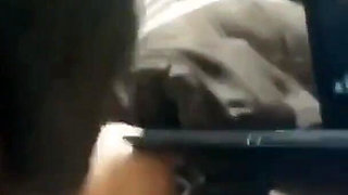 Amateur Wife Sucks and Jerks Cock While Watching Her Homemade Porn