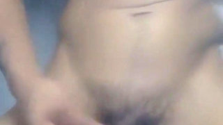 Latin wanking his cock