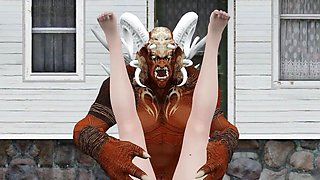 Red Monster Hardcore Fucking with Big Dick