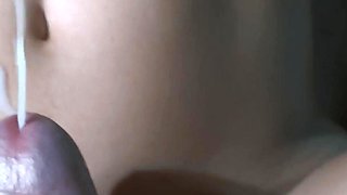 I Open My Legs and He Fucks Me Hard by Cumming on My Belly