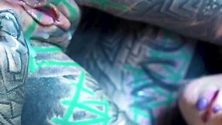 Tattoo Anal Gape Loving Girl Cumplay