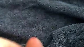 Fat Amateur Strokes Small Cock and Shows Balls
